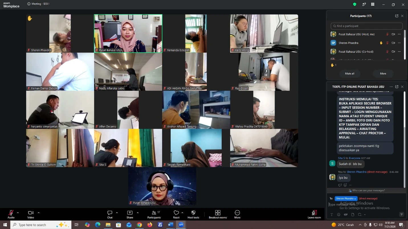 PELAKSANAAN TOEFL ITP ONLINE DAN ONSITE - 21 JULI 2026